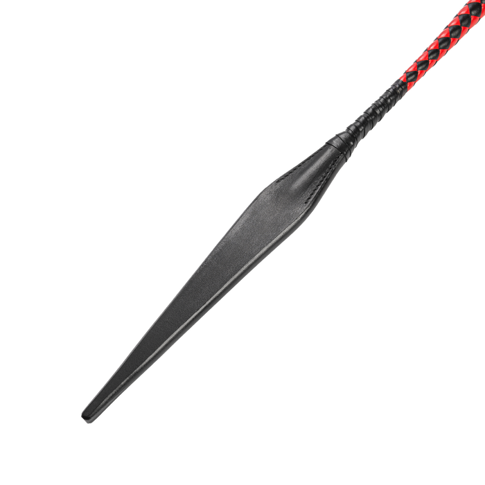 RISE - BDSM Devil's Tongue Flap Zweep - Pulse - Zwart/Rood-Erotiekvoordeel.nl