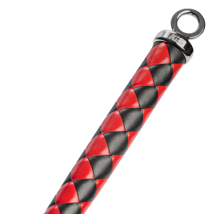 RISE - BDSM Devil's Tongue Flap Zweep - Pulse - Zwart/Rood-Erotiekvoordeel.nl