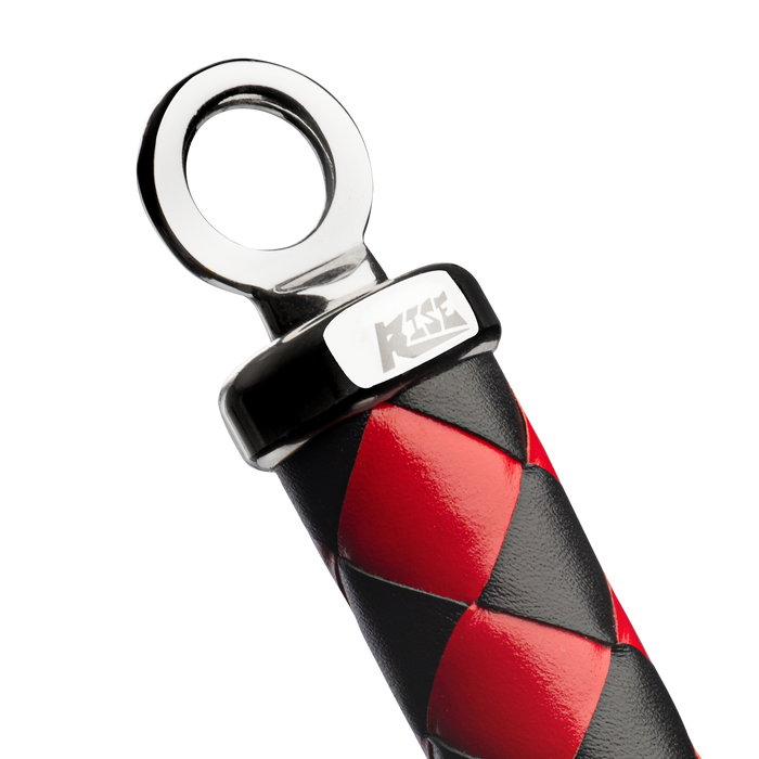 RISE - BDSM Devil's Tongue Flap Zweep - Pulse - Zwart/Rood-Erotiekvoordeel.nl