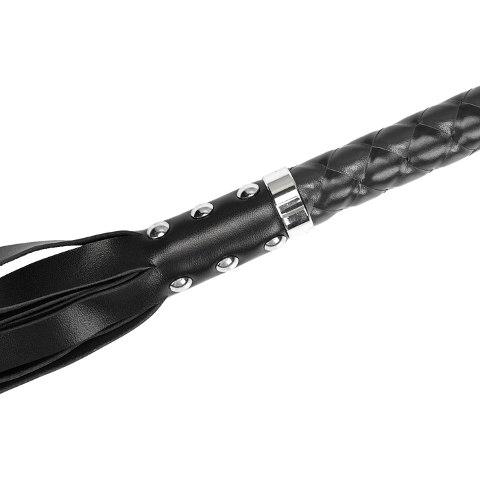 RISE - Lange Flogger met Zachte Strengen - Zwart-Erotiekvoordeel.nl