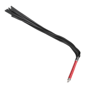 RISE - Lange Flogger met Zachte Strengen - Rood-Erotiekvoordeel.nl