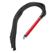 RISE - Lange Flogger met Zachte Strengen - Rood-Erotiekvoordeel.nl