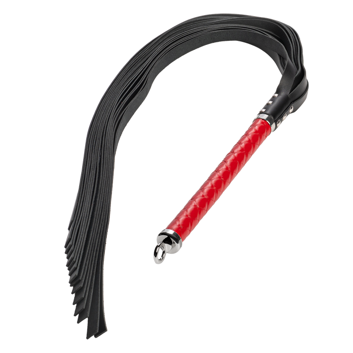 RISE - Lange Flogger met Zachte Strengen - Rood-Erotiekvoordeel.nl