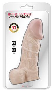 Being Fetish - PVC Dildo 24,5 cm – Lichte huidskleur-Erotiekvoordeel.nl