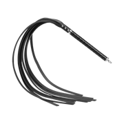 RISE - Lange Flogger met Harde Strengen – Zwart-Erotiekvoordeel.nl