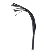 RISE - Lange Flogger met Harde Strengen – Zwart-Erotiekvoordeel.nl