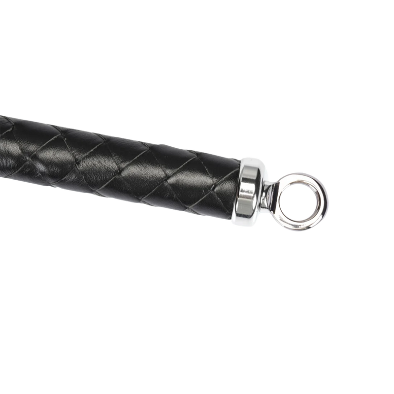 RISE - Lange Flogger met Harde Strengen – Zwart-Erotiekvoordeel.nl