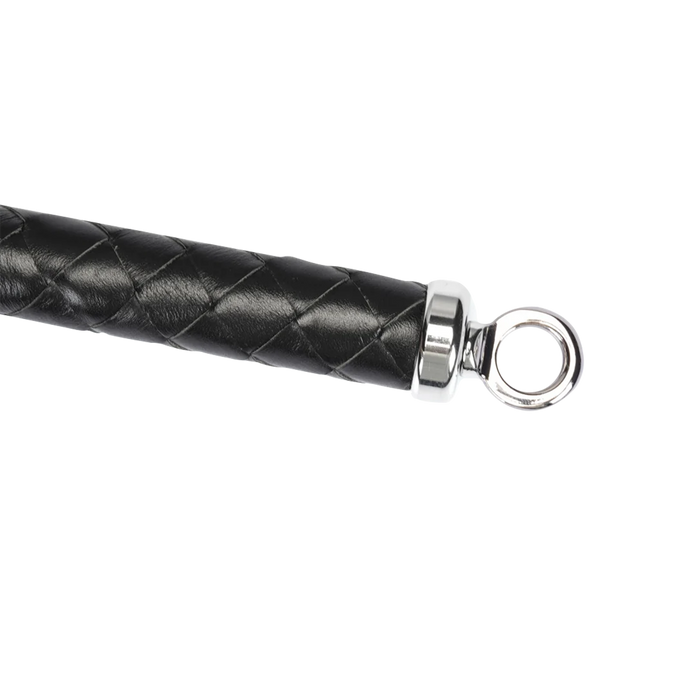 RISE - Lange Flogger met Harde Strengen – Zwart-Erotiekvoordeel.nl