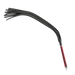 RISE - Lange Flogger met Harde Lederen Strengen - Zwart/Rood-Erotiekvoordeel.nl