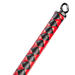 RISE - Lange Flogger met Harde Lederen Strengen - Zwart/Rood-Erotiekvoordeel.nl