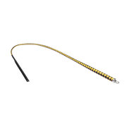 RISE - BDSM Zweep - Feather Wide Single Tail - Zwart/Goud-Erotiekvoordeel.nl