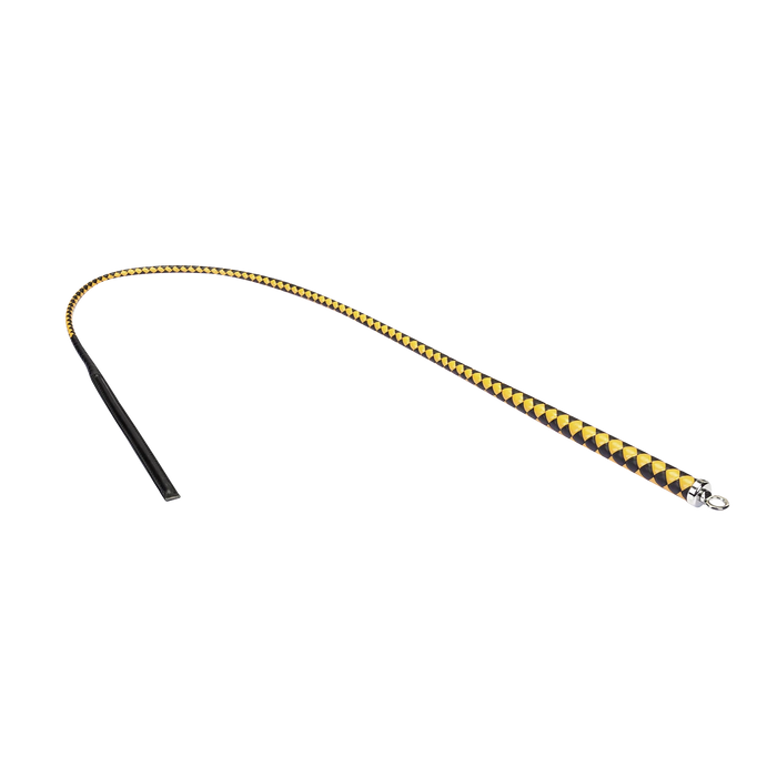 RISE - BDSM Zweep - Feather Wide Single Tail - Zwart/Goud-Erotiekvoordeel.nl