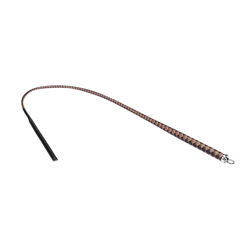 RISE - BDSM Zweep - Feather Wide Single Tail - Wijnrood/Zwart-Erotiekvoordeel.nl