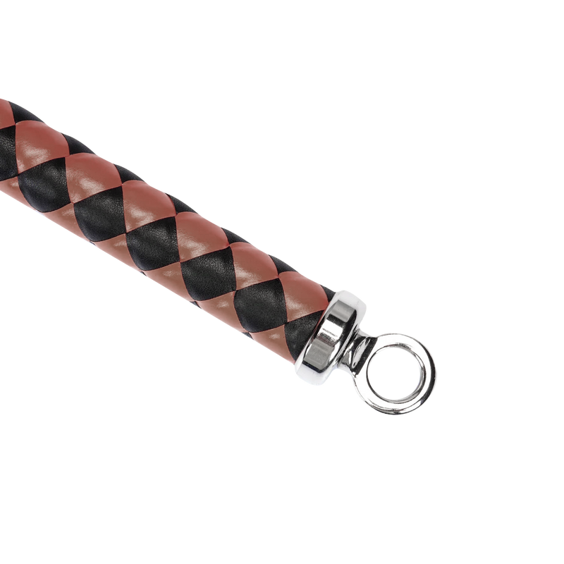 RISE - BDSM Zweep - Feather Wide Single Tail - Wijnrood/Zwart-Erotiekvoordeel.nl