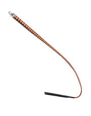 RISE - BDSM Zweep - Feather Slim Single Tail - Oranje/Zwart-Erotiekvoordeel.nl