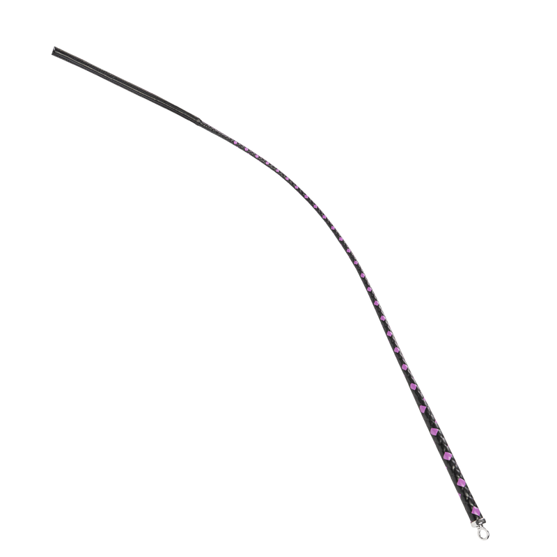 RISE - BDSM Zweep - Feather Slim Single Tail - Zwart/Paars-Erotiekvoordeel.nl