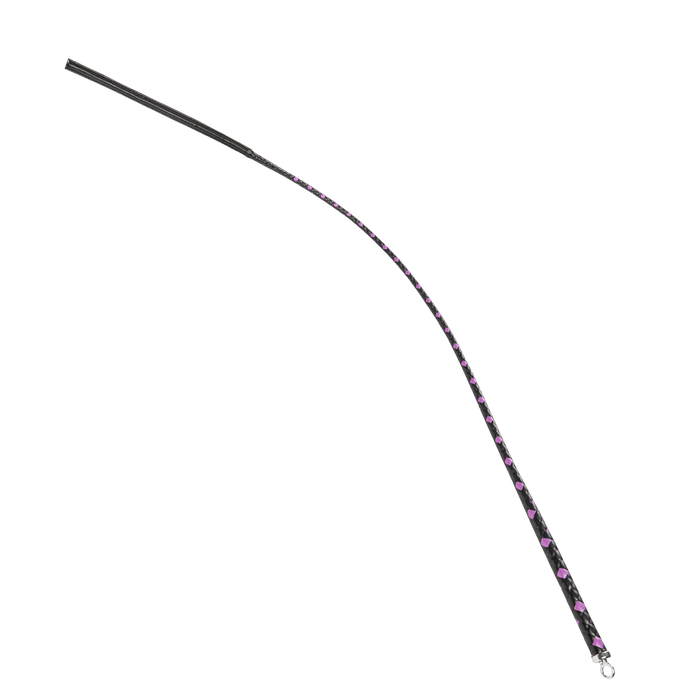 RISE - BDSM Zweep - Feather Slim Single Tail - Zwart/Paars-Erotiekvoordeel.nl