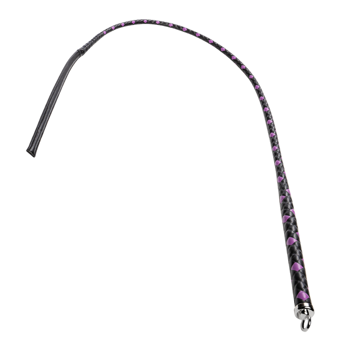 RISE - BDSM Zweep - Feather Slim Single Tail - Zwart/Paars-Erotiekvoordeel.nl