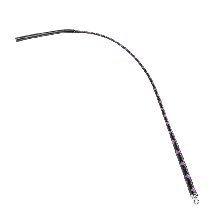 RISE - BDSM Zweep - Feather Slim Single Tail - Zwart/Paars-Erotiekvoordeel.nl