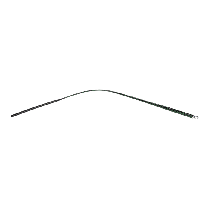 RISE - BDSM Zweep - Feather Slim Single Tail - Zwart/Groen-Erotiekvoordeel.nl