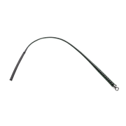 RISE - BDSM Zweep - Feather Slim Single Tail - Zwart/Groen-Erotiekvoordeel.nl