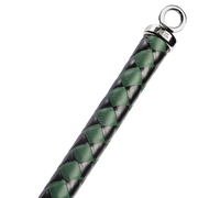 RISE - BDSM Zweep - Feather Slim Single Tail - Zwart/Groen-Erotiekvoordeel.nl