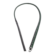 RISE - BDSM Zweep - Feather Slim Single Tail - Zwart/Groen-Erotiekvoordeel.nl