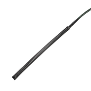 RISE - BDSM Zweep - Feather Slim Single Tail - Zwart/Groen-Erotiekvoordeel.nl