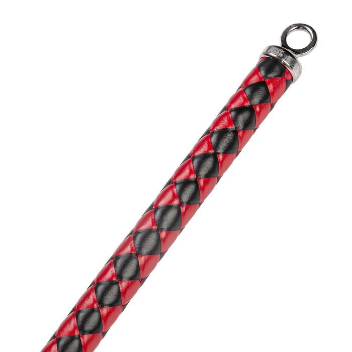 RISE - Cat O' Nine BDSM Zweep - Heavy - Zwart/Rood-Erotiekvoordeel.nl