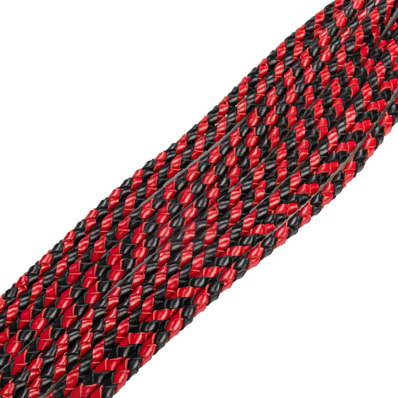 RISE - Cat O' Nine BDSM Zweep - Heavy - Zwart/Rood-Erotiekvoordeel.nl