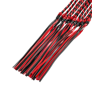 RISE - Cat O' Nine BDSM Zweep - Heavy - Zwart/Rood-Erotiekvoordeel.nl