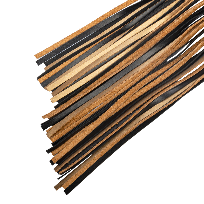 RISE - Cat O' Nine BDSM Zweep - Regular - Zwart/Goud-Erotiekvoordeel.nl