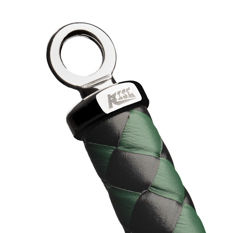 RISE - Cat O' Nine BDSM Zweep - Regular - Zwart/Groen-Erotiekvoordeel.nl