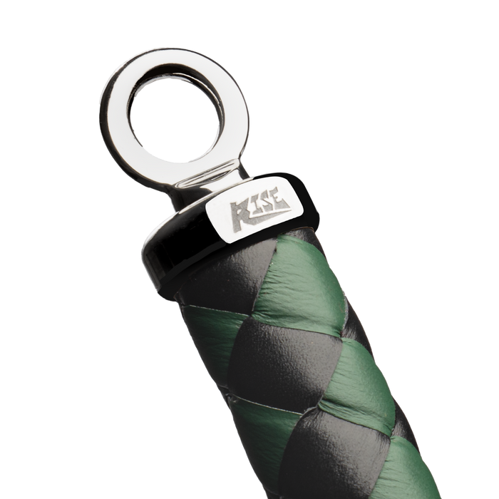 RISE - Cat O' Nine BDSM Zweep - Regular - Zwart/Groen-Erotiekvoordeel.nl