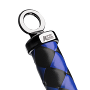 RISE - Cat O' Nine BDSM Zweep - Extra Heavy - Zwart/Blauw-Erotiekvoordeel.nl