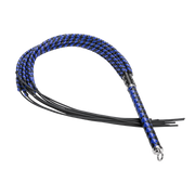 RISE - Cat O' Nine BDSM Zweep - Extra Heavy - Zwart/Blauw-Erotiekvoordeel.nl
