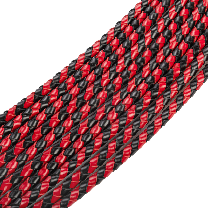 RISE - Cat O' Nine BDSM Zweep - Extra Heavy - Zwart/Rood-Erotiekvoordeel.nl