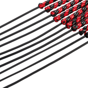 RISE - Cat O' Nine BDSM Zweep - Extra Heavy - Zwart/Rood-Erotiekvoordeel.nl