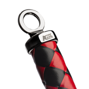 RISE - Cat O' Nine BDSM Zweep - Extra Heavy - Zwart/Rood-Erotiekvoordeel.nl