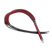 RISE - Cat O' Nine BDSM Zweep - Extra Heavy - Zwart/Rood-Erotiekvoordeel.nl