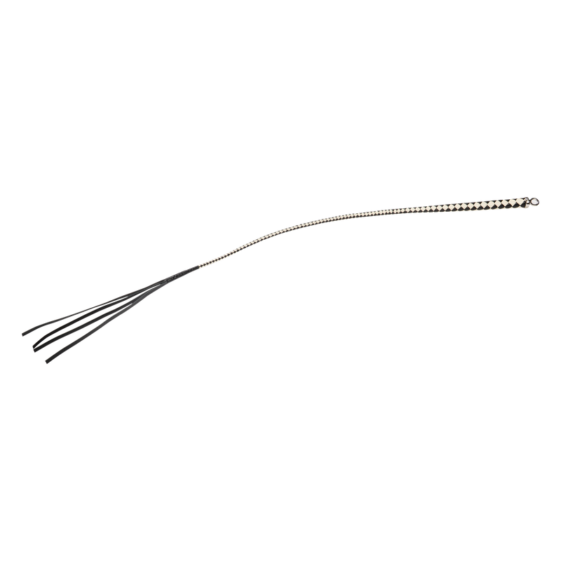 RISE - Japanse Bull Whip - 120 cm - Zwart/Wit-Erotiekvoordeel.nl
