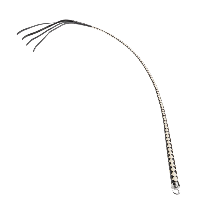 RISE - Japanse Bull Whip - 120 cm - Zwart/Wit-Erotiekvoordeel.nl