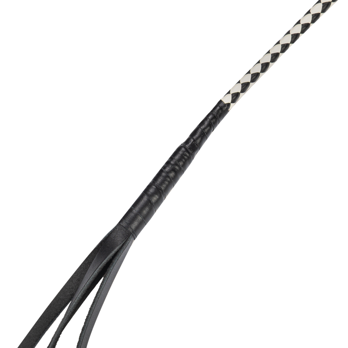 RISE - Japanse Bull Whip - 120 cm - Zwart/Wit-Erotiekvoordeel.nl