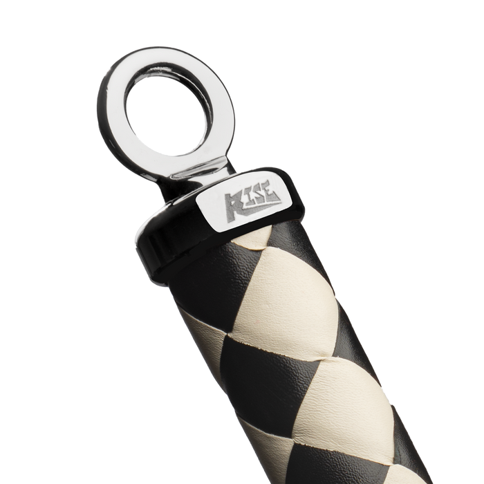 RISE - Japanse Bull Whip - 120 cm - Zwart/Wit-Erotiekvoordeel.nl