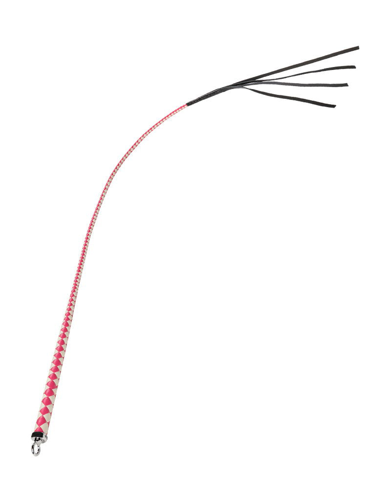 RISE - Japanse Bull Whip - 120 cm - Roze/Wit-Erotiekvoordeel.nl