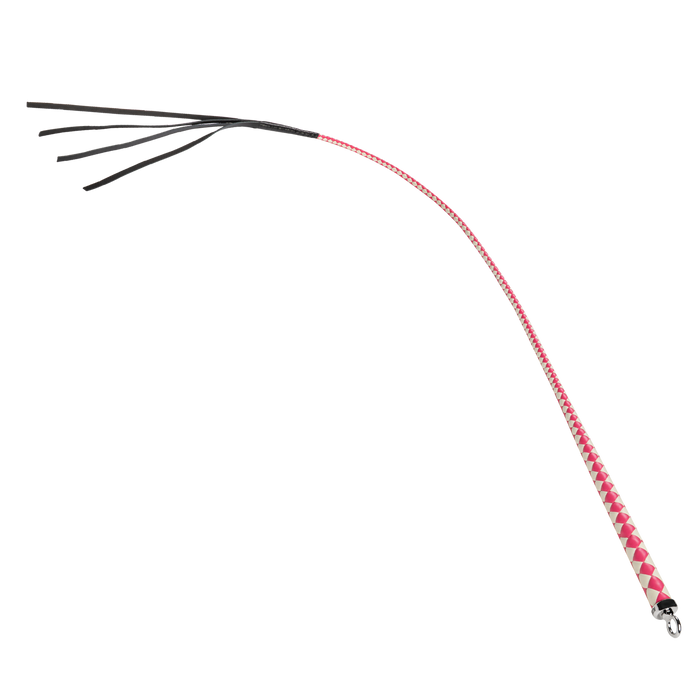 RISE - Japanse Bull Whip - 120 cm - Roze/Wit-Erotiekvoordeel.nl