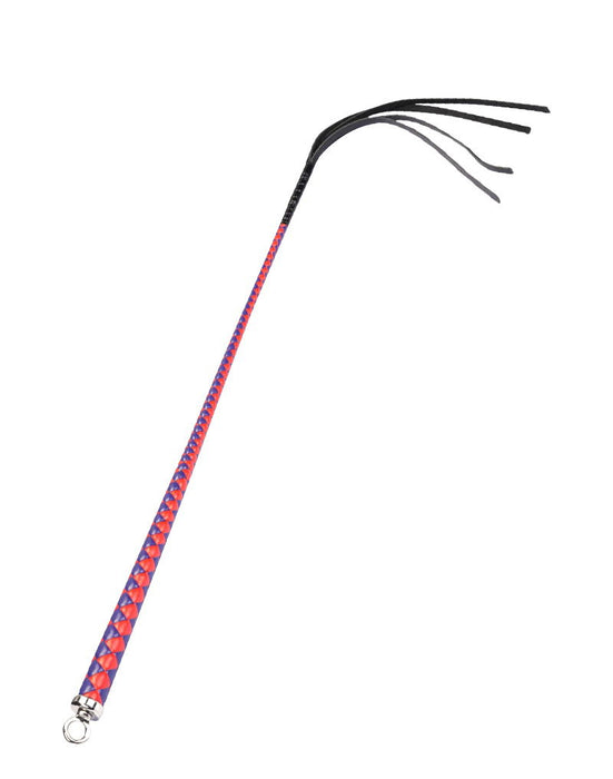 RISE - Japanse Bull Whip - 90 cm - Rood/Blauw-Erotiekvoordeel.nl