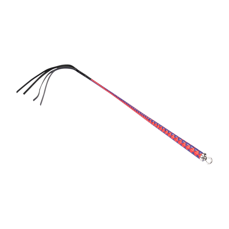 RISE - Japanse Bull Whip - 90 cm - Rood/Blauw-Erotiekvoordeel.nl