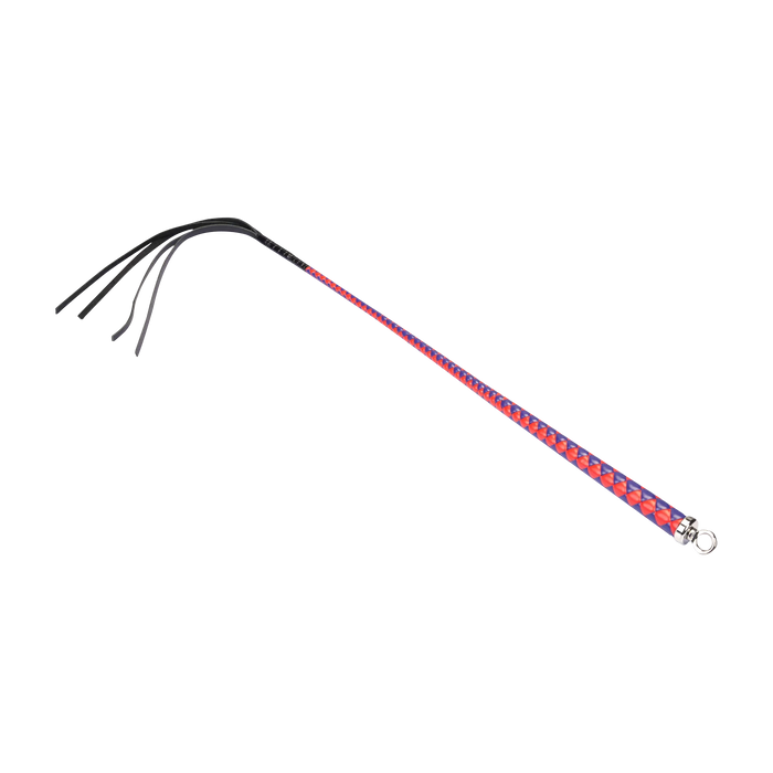 RISE - Japanse Bull Whip - 90 cm - Rood/Blauw-Erotiekvoordeel.nl