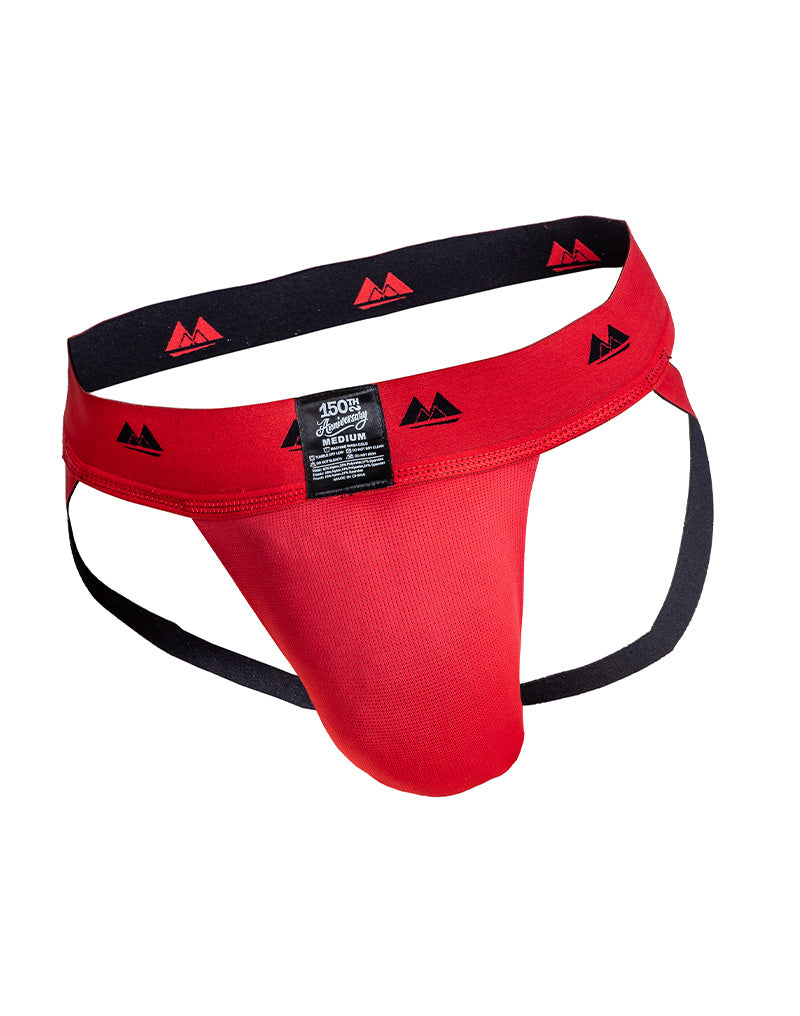 MM - REV2 - Reversible Jockstrap - Herenslip - Tailleband 5 cm - Zwart/Rood-Erotiekvoordeel.nl